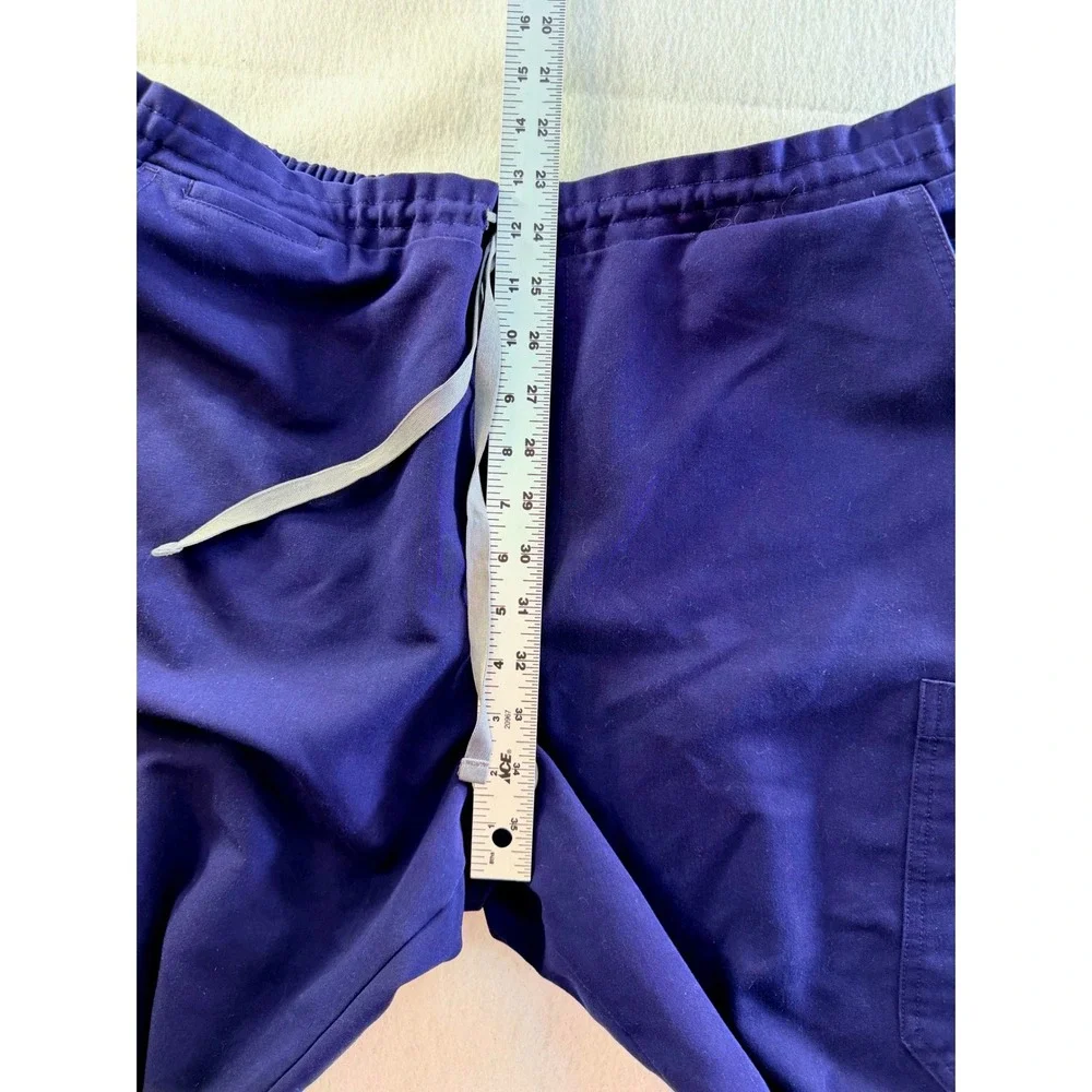 Figs Technical Collection Mens XL Tall Navy Blue Cargo Scrub Pants Drawstring